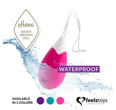 FeelzToys - Anna Vibrating Egg Remote Deep Pink